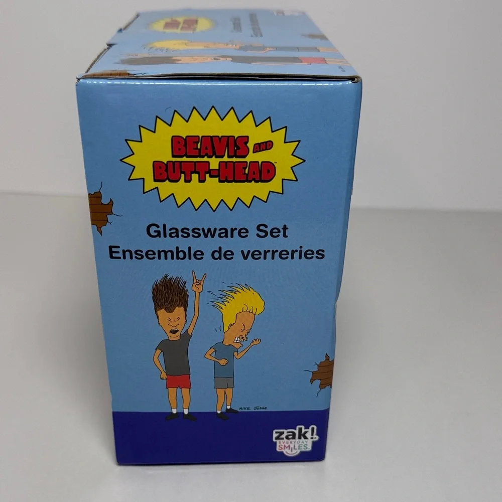 Zak! Designs Beavis and Butt-Head Glassware Set - valentine’s Day 2026  edition